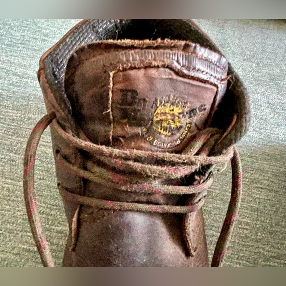 Vintage Doc Martens Brown Padded Ankle 3 Eyelet Leather Air Wair Chukka Boot  4